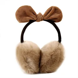 2021NEW New Lovely Rabbit Fur Winter Earmuffs Ear Warmers Winter Comfort Earmuffs Warm Winter Earmuffs For Women Girls Fur