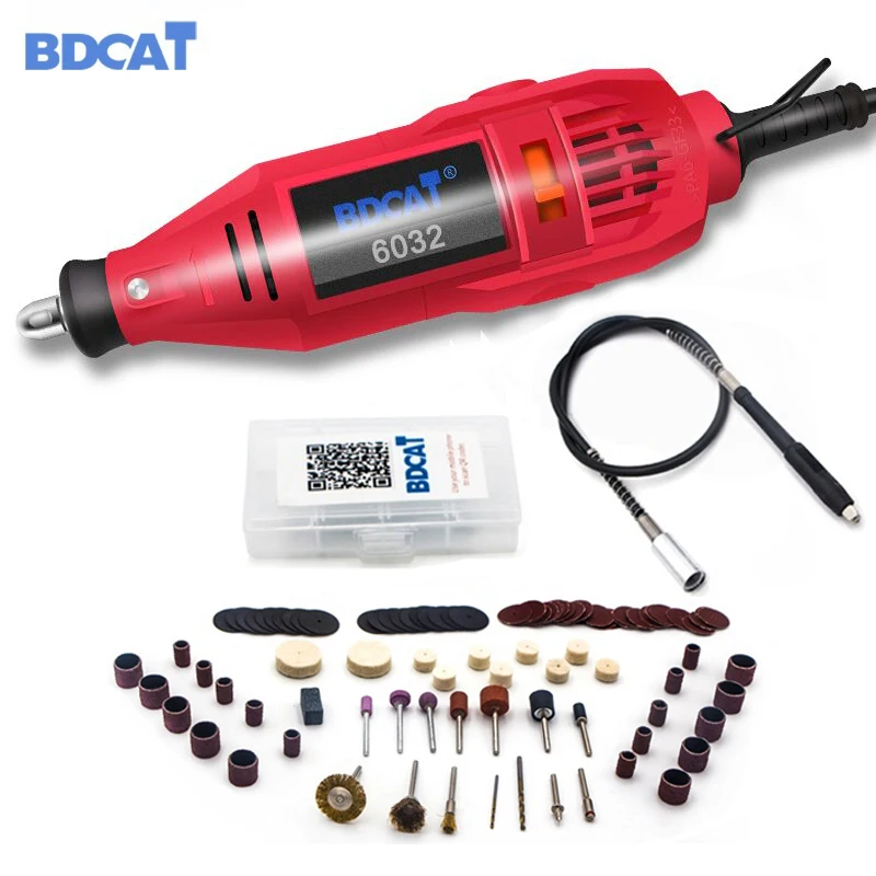 Tanie BDCAT Dremel Tool elektryczna mini wiertarka obrotowa szlifierka o zmiennej prędkości z akcesoria narzędziowe Dremel grawerowanie Pen