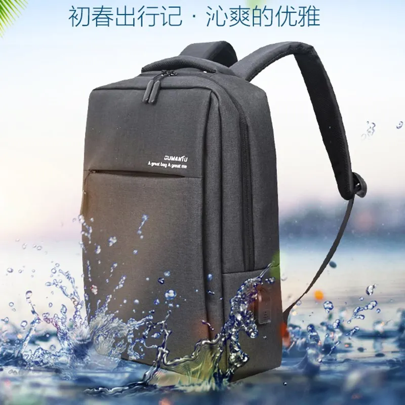 Мужской рюкзак для Macbook Xioami lenovo Asus 13 14 15 15,6 сумка для ноутбука usb зарядка путешествия водонепроницаемые Модные Повседневные сумки для ноутбука