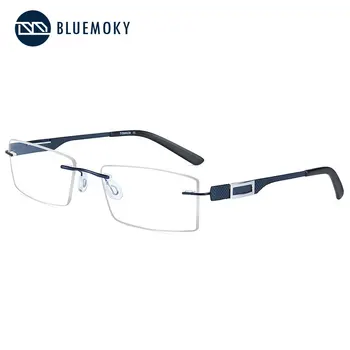 

BLUEMOKY Titanium Rimless Frame Glasses Women Men Light Optical Myopia Eyeglasses Clear Lens Eyewear Flexible Glasses Frame 2020