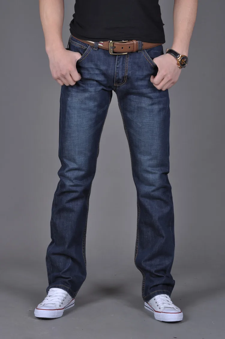 

Man Jeans Casual Jeans Men Business Straight Jeans Stretch Denim Pants Trousers Slim Fit Classic Cowboys Young