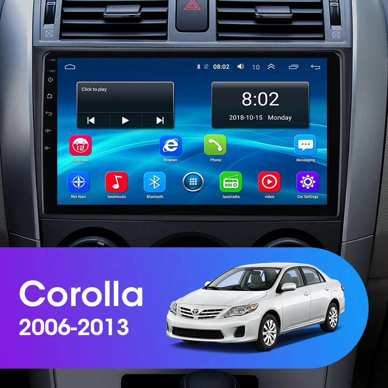 JMCQ 9 &quotдля Toyota Corolla 2006 2013 автомобильный Радио Android плеер головное устройство GPS