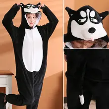 Kigurumi/маскарадные костюмы Минни Хаски для мужчин; wo для мужчин; зимний комбинезон с милыми животными из мультфильмов для мальчиков и девочек; комбинезоны с Хаски; пижамы