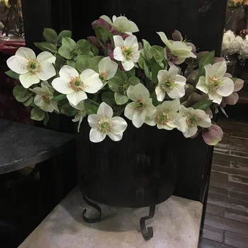 

Hipster Model Christmas Rose Showcase Display Desktop Decoration Floral Wedding Decorative Handmade Collocation Silk