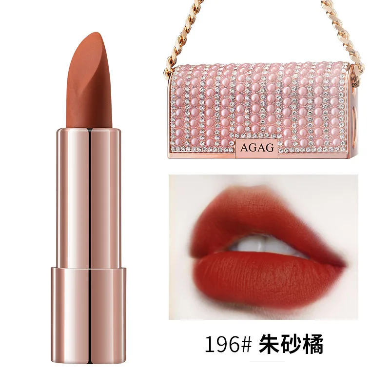 Bags Chain Lipstick Velvet Matte Moisturizing Non-Marking Lipstick Female xue sheng kuan Moisturizer matte lipstick set Lipstick Bags Chain Lipstick Velvet Matte Moisturizing Non-Marking Lipstick Female xue sheng kuan Moisturizer matte lipstick set Lipstick