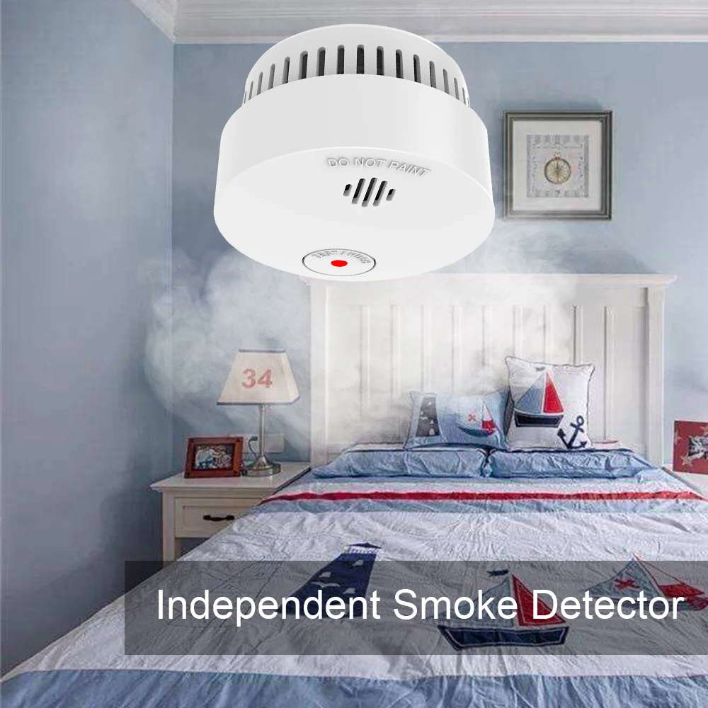 CPvan SM01 2pcs/Lot Smoke Detector 10 Years Battery Life EN14604 CE Certified Fire Alarm Home Secuity Alarm System Rookmeler