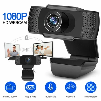 

USB HD Webcam Camera Built-in Microphone Webcam for Webcast Video Call Adjustable Angle Digital Web Cam for PC Laptop Desktop Ne