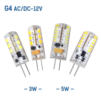 

G4 LED Corn Bulb Dimming Lighting SMD2835 4014 AC/DC 12V 220V 3W 5W Replace Halogen Lights LED Spotlights Chandelier Bombillas