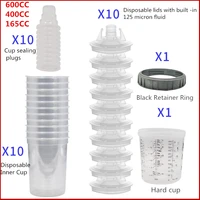 10pcs Bulk Sale Spray Gun Paint Tank Spray Gun Mixing Cup 165/400/600ml Disposable Measuring Cup Type H/O Quick Cup 1