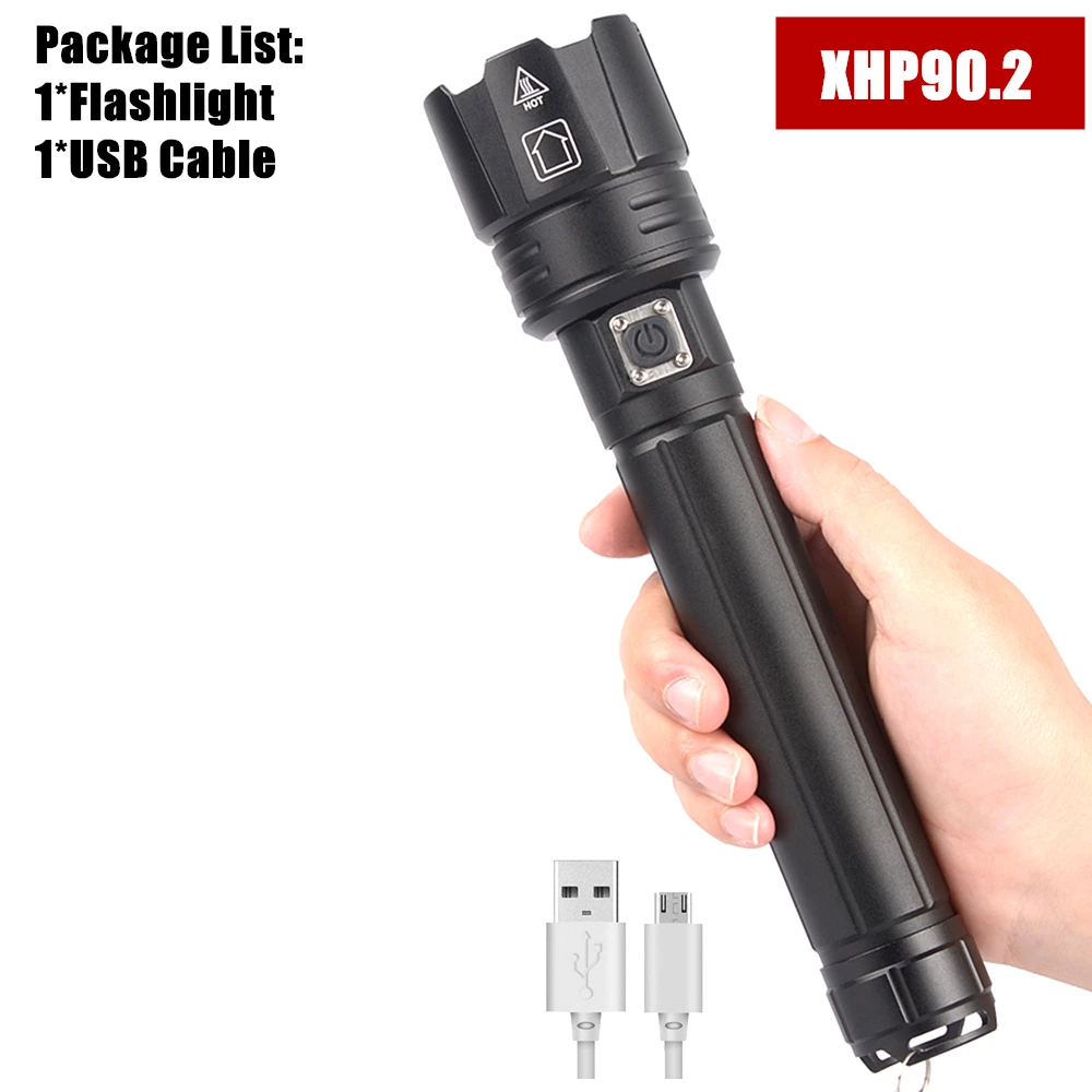 Option E Xhp90 xhp90.2 xhp70.2 Мощный USB светодиодный фонарь, ручная лампа 26650 18650, перезаряжаемый тактический фонарь - Emitting Color: Option E