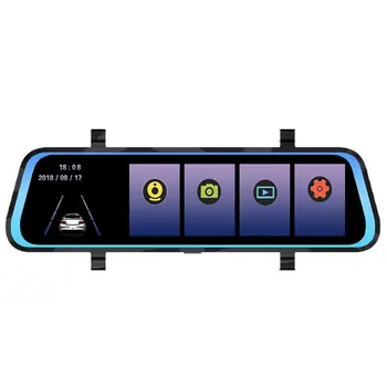 

Streaming Media Rearview Mirror Recorder 10 Inch Hd Night Vision Double Lens Reversing Image Professional High Quality