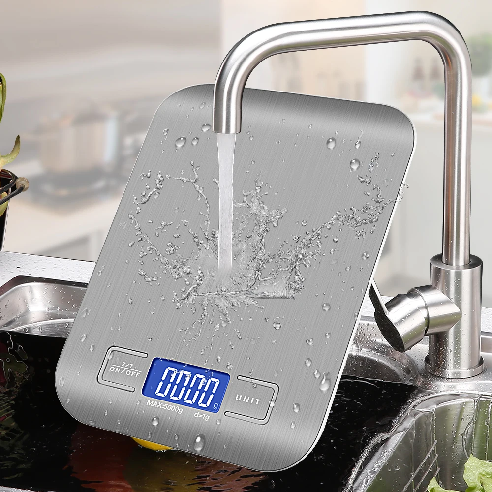 10kg/5Kg OZ/ML/LB/G Kitchen Scale Stainless Steel Weighing Scale Food Diet Postal Balance Measuring Tool LCD Electronic Scales|Weighing Scales| - AliExpress