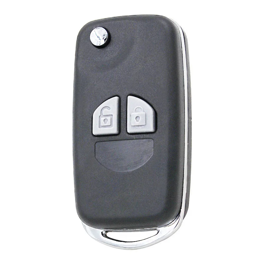 Флип 2 кнопки дистанционного ключа чехол Корпус для Suzuki SX4 Swift Liana Aerio Vitara Jimny с кнопкой Pad HU133R Uncut Blade
