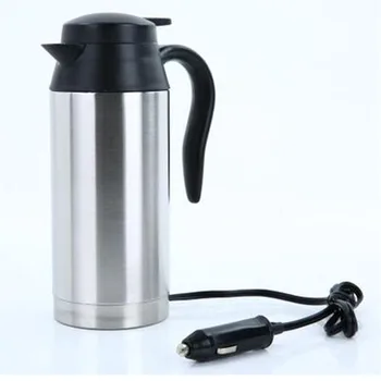 

Car Electric Heating Cup 750ML 12V/24V Stainless Steel Travel Heating Cup Coffee Tea Boiling Kettle Auto Accessories Car Kettle