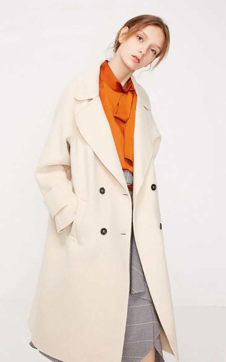 Vero Moda женское длинное шерстяное пальто с лацканами | 318327566