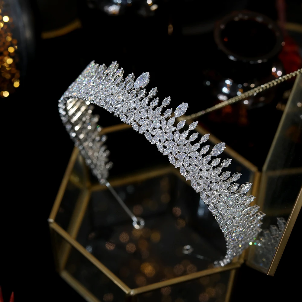 ASNORA Wedding Crown CZ Tiaras Princess Ladies Tiaras And Crowns To Participate In The Party Parade Accessories A01089