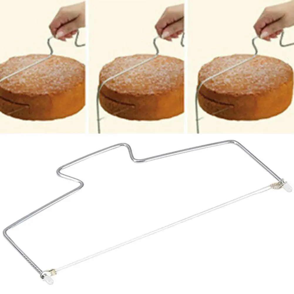 

Adjustable Stainless Steel Bread Slicer Cake Cutter Splitter Baking Layered Tool