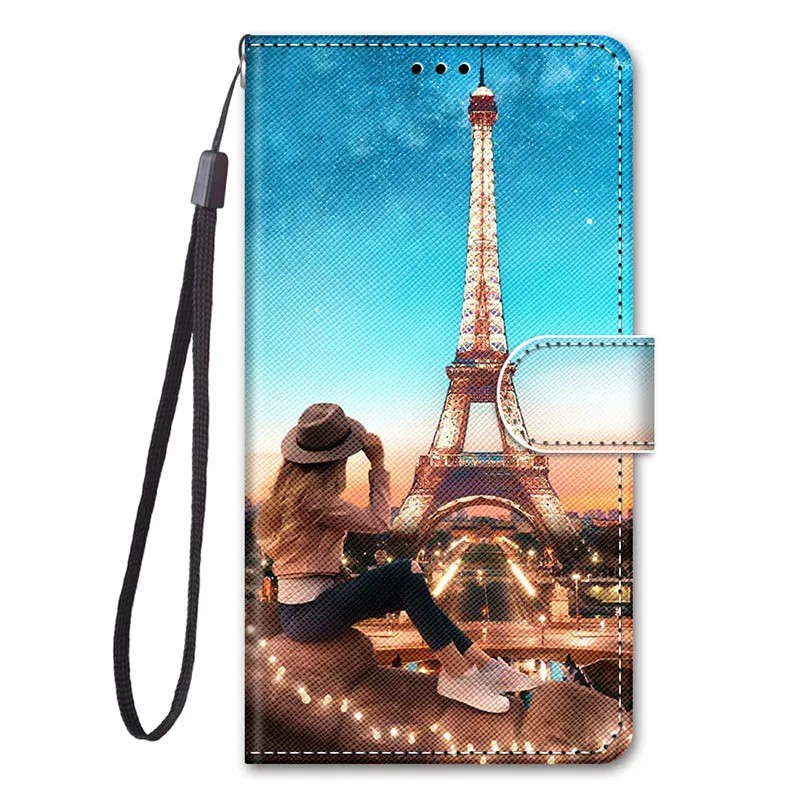 Girl Tower Чехол с милым животным для samsung J2 Pro, чехол с подставкой для Galaxy A80 A90 A8s A9 Pro J2 Prime Grand Prime J6 Plus, чехол с бумажником - Цвет: Girl Tower