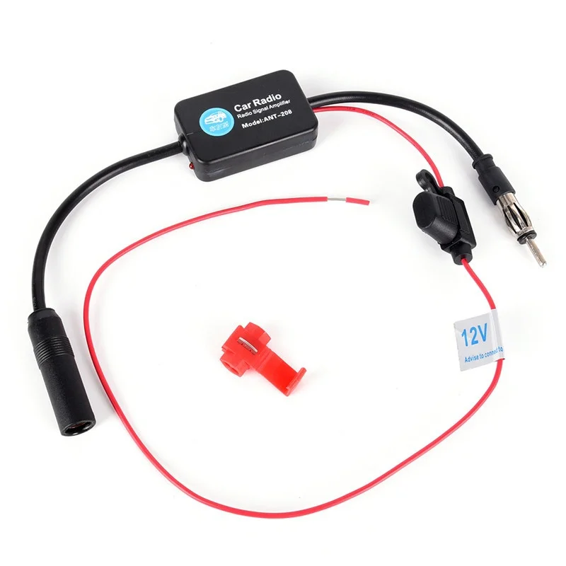 

Car Stereo Antenna FM AM Radio Inline Black Signal Enhancer Device AMP Amplifier Booster Car Stereo Amplifier Car Accessories