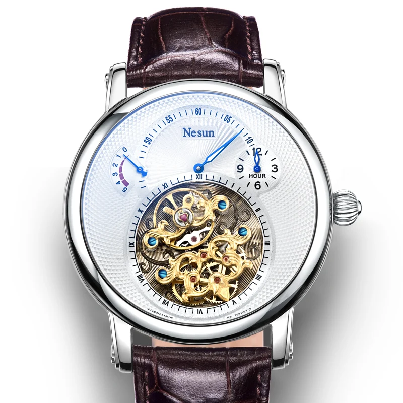 Новый швейцарский люксовый бренд NESUN Hollow Tourbillon автоматические механические