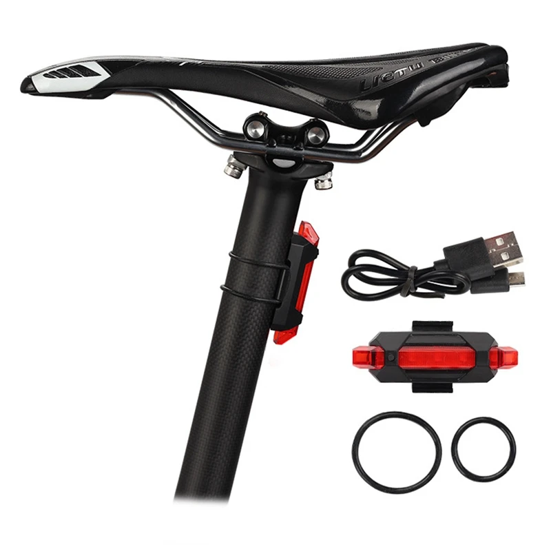 Bicycle Bright Night Riding Headlight Waterproof LED Taillight Warning Light Lamp Combination Set