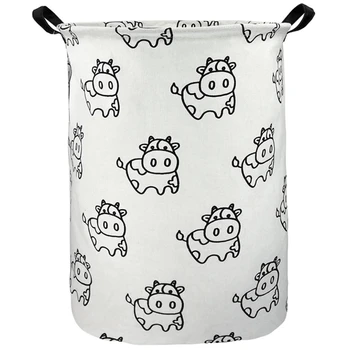 

Storage Box, Canvas Fabric Foldable Storage Basket, Suitable for Laundry Basket, Toy Box, Gift Basket, Bedroom, Clothes bag