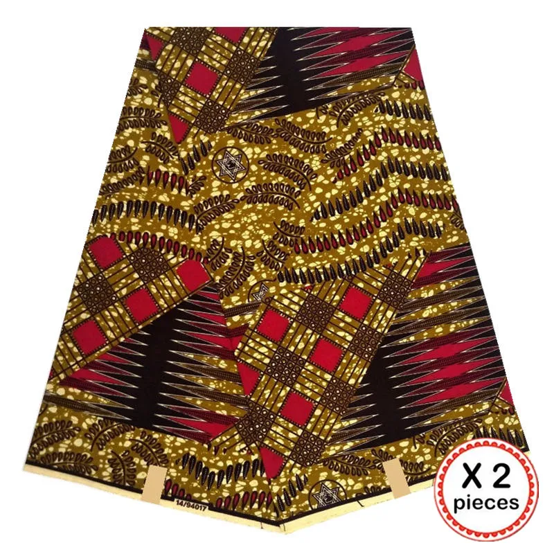 Африканская восковая ткань с принтом Анкара для шитья Анкара африканская ткань 12 ярдов Нигерия хлопок Гана ткань для платья 91009