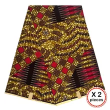 Африканская восковая ткань с принтом Анкара для шитья Анкара африканская ткань 12 ярдов Нигерия хлопок Гана ткань для платья 91009