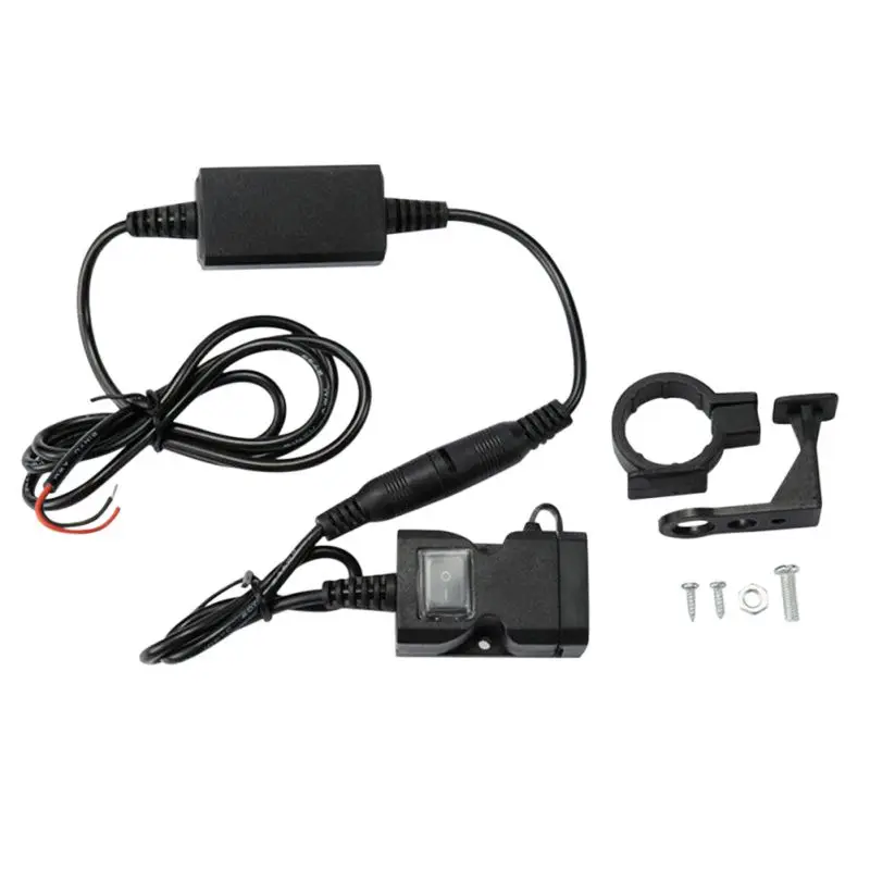 Зарядное устройство для мотоциклетного руля с двумя USB-портами