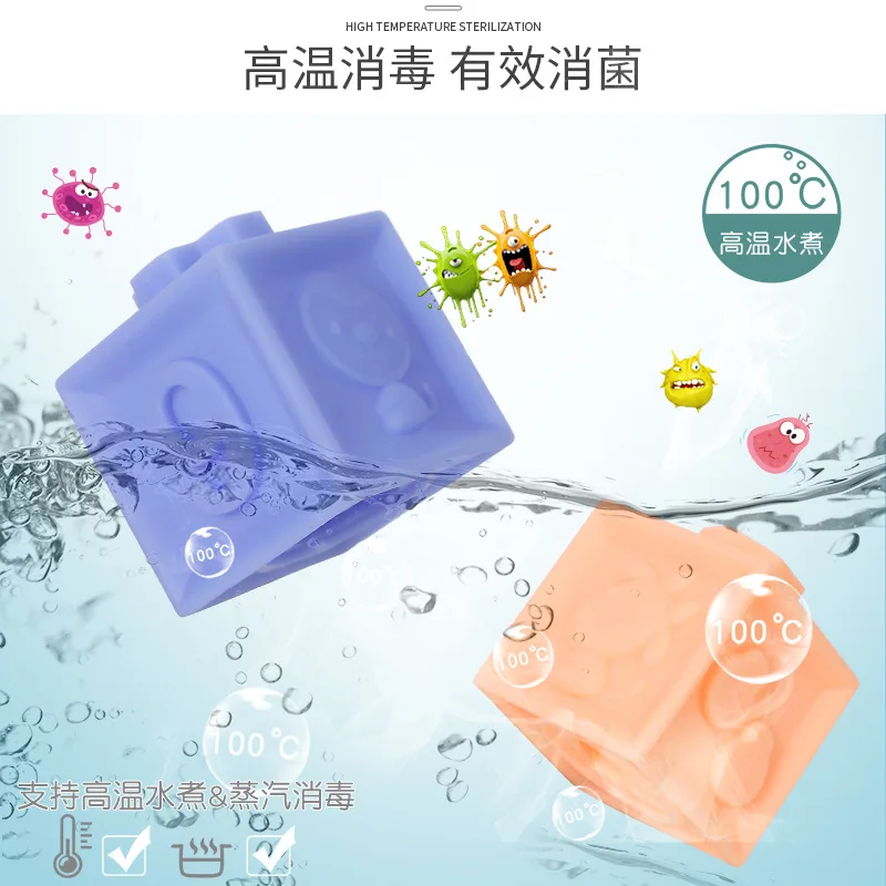 

With Numbers Building Blocks Infant Can Be Boiled Building Blocks of Flexible Glue 6 Months 0-1-2 Years Old Baby Early Childhood