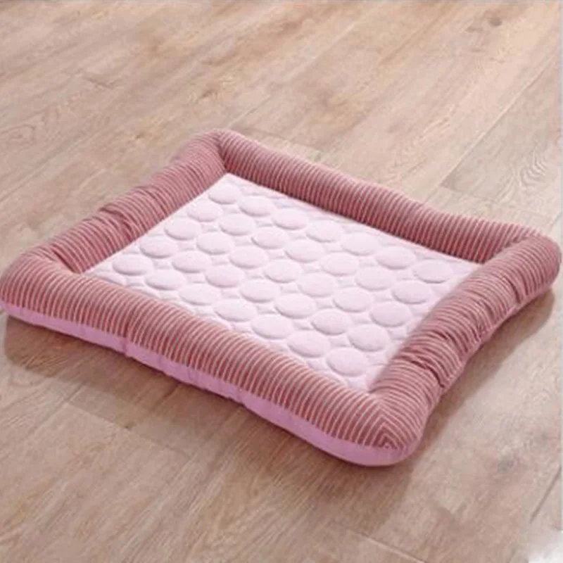 New Summer Ice Silk Mat Multicolor Optional Simple Small Medium Multifunctional Ice Bag Comfortable Pet Nest Cute Cat Mat