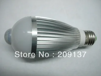 

7W 21W chip 700LM 85-260V E27 B22 LED Human Infrared Motion Sensor Light Bulb Lamp Warm White Aluminum Free Shipping