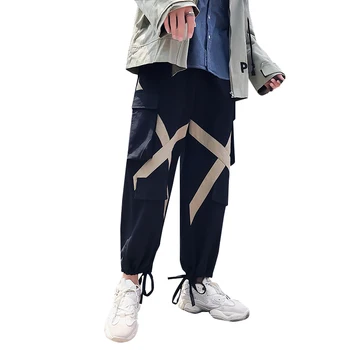 

Summer Men's Trendy Overalls Casual Pants Harajuku Ankle-Length Loose Streetwear Pants Male Hight Quality Men's Jogger Trousers