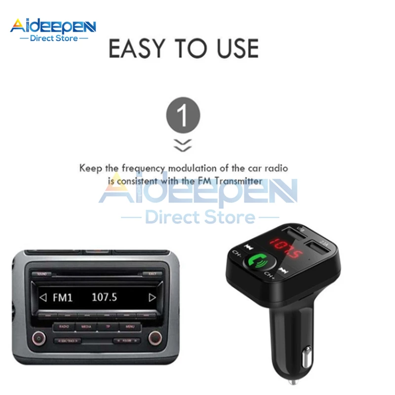 Автомобильный Bluetooth MP3 плеер Авто fm-передатчик Беспроводной Громкая связь аудио приемник 2.1A двойной USB быстрое зарядное устройство автомобильные аксессуары