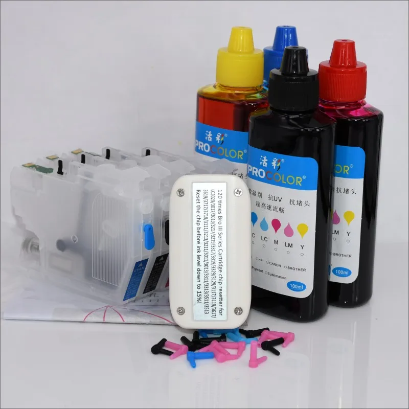 PROCOLOR-LC3513-空墨盒带芯片带染料墨水一套带复位器-800-1