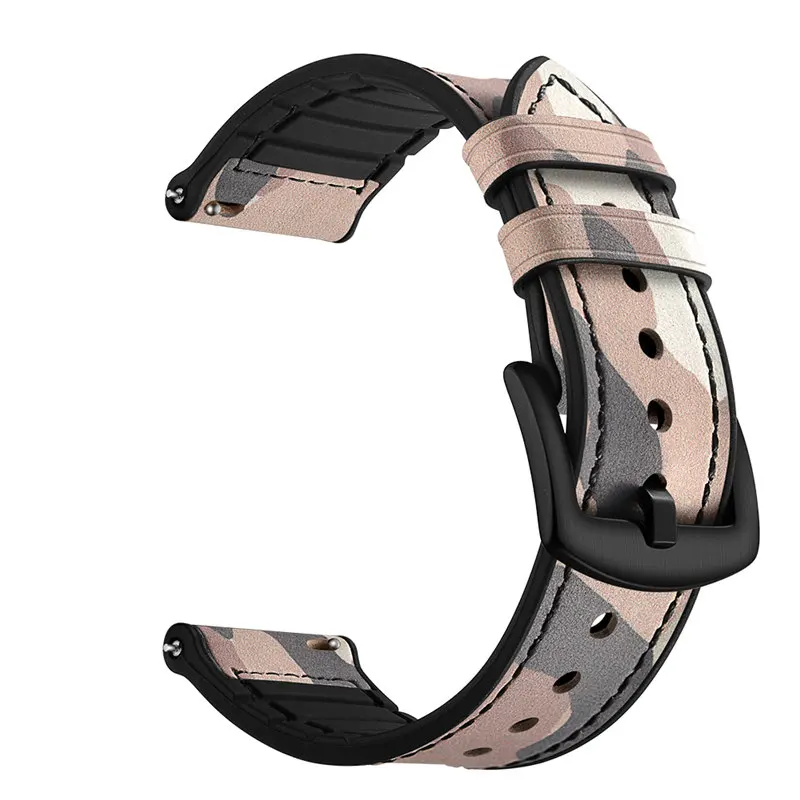 22 мм 20 мм кожаный силиконовый ремешок для huawei Watch GT 2 samsung gear S3 S2 Classic Galaxy Watch 46 мм 42 мм Active 2 40 мм 44 мм Band - Цвет ремешка: B