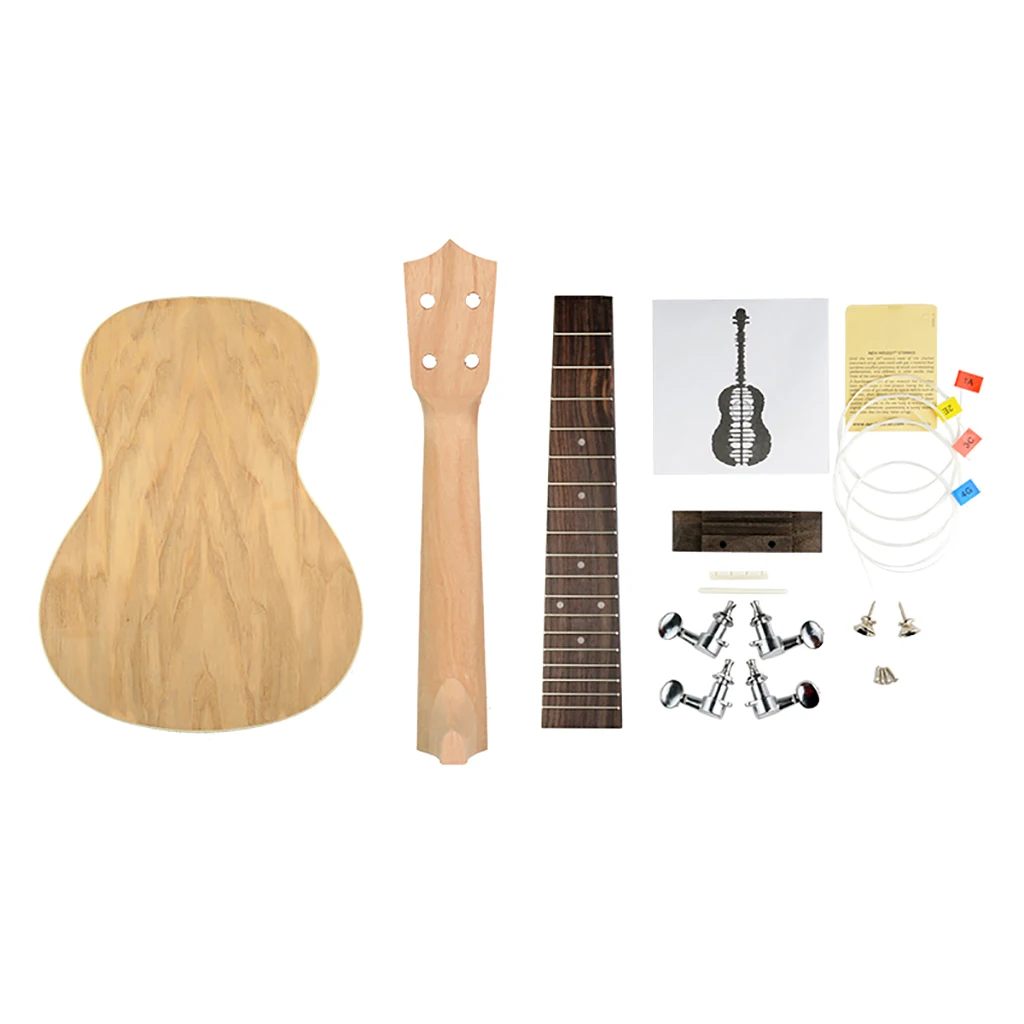 Ashtree 23 дюймов Гавайские гитары DIY Kit сделать свой собственный Гавайские гитары укулеле для детей студентов друзей подарок