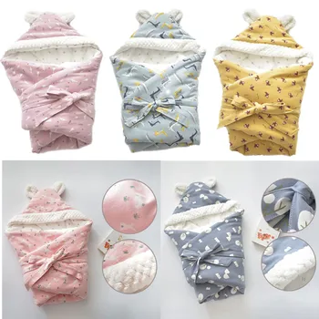 

Baby Winter Swaddle Blanket Newborns Sleepsacks Infant Cotton Cartoon Wrap Sleeping Bag Boys Girls Bedding