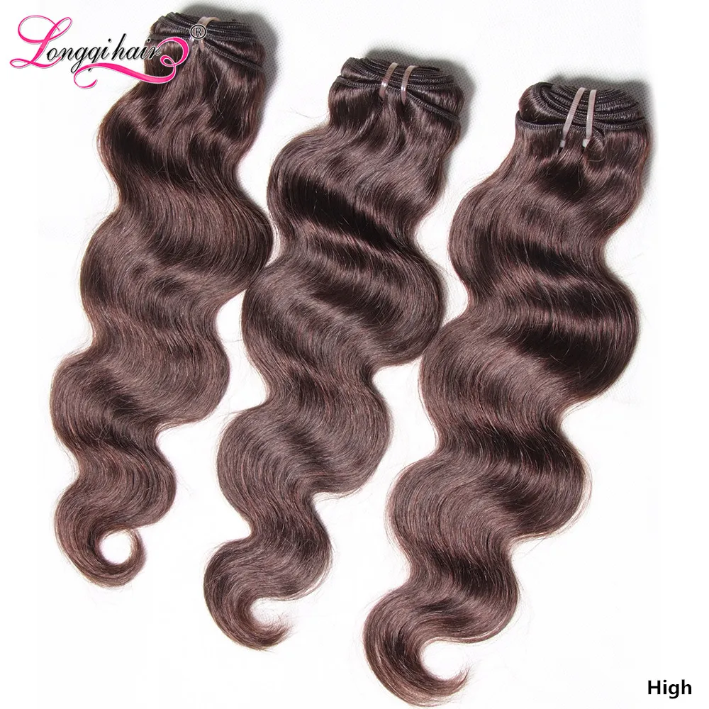 Волосы Longqi цветные пучки волос #2 человеческие волосы Remy волнистые бразильские