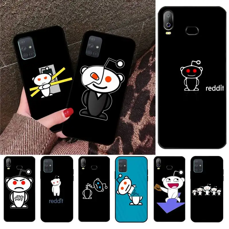 

HPCHCJHM Reddit Black Soft Shell Phone Case Capa For Samsung A10 A20 A30 A40 A50 A70 A71 A51 A6 A8 2018