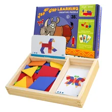 Puzzle créatif montessori en bois pour enfants, jouet éducatif précoce