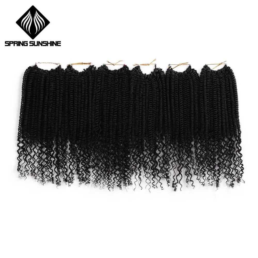 Сенегалские весенние плетеные косички 10 дюймов синтетические волосы для