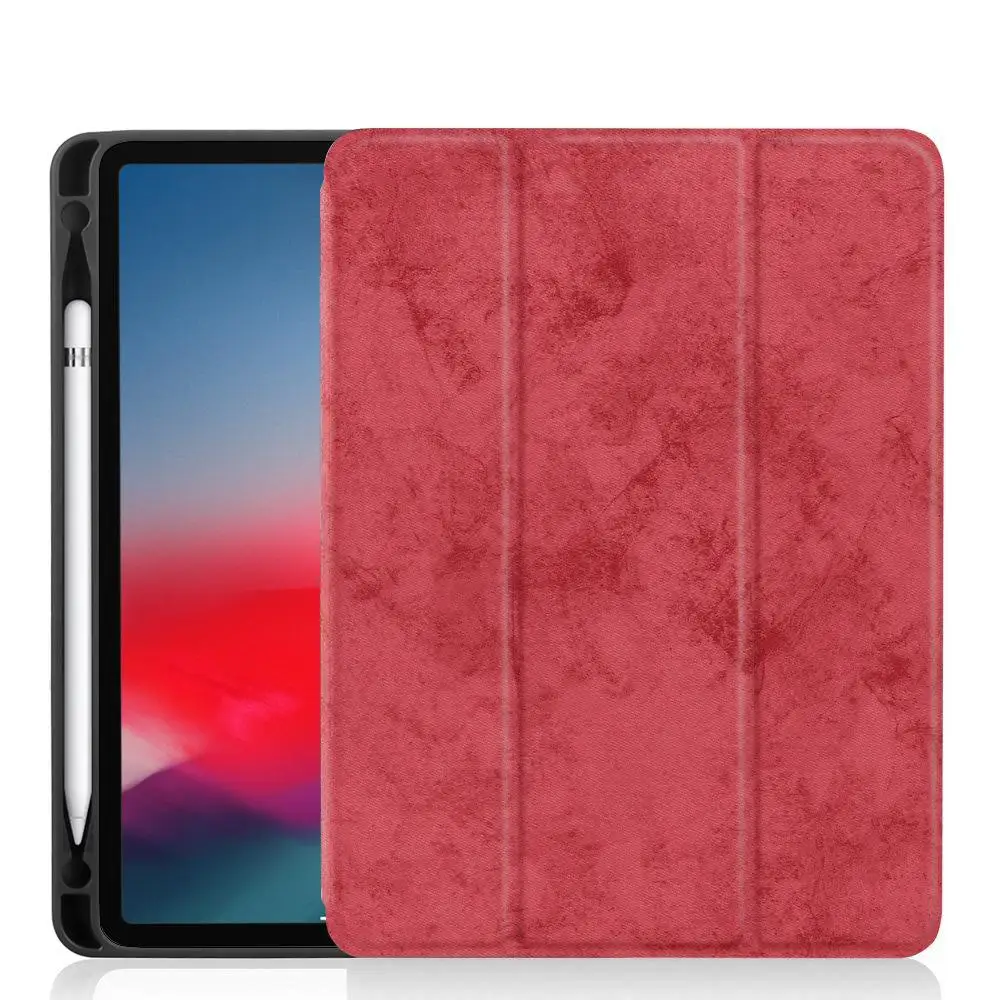 Для iPad Pro 12,9 чехол с карандашом держатель Премиум из искусственной кожи TPU мягкий чехол для iPad Pro 12,9 чехол без ручки