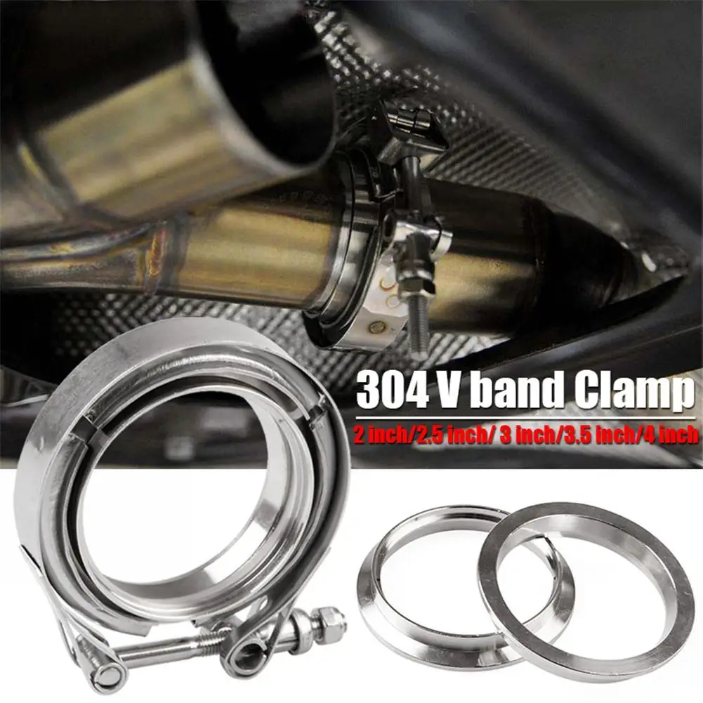 

Universal 3-inch Stainless Steel Hose Flange Clamp 304 V-clamp Pipe Hoop Car Modified Exhaust Pipe V Clamps Kits
