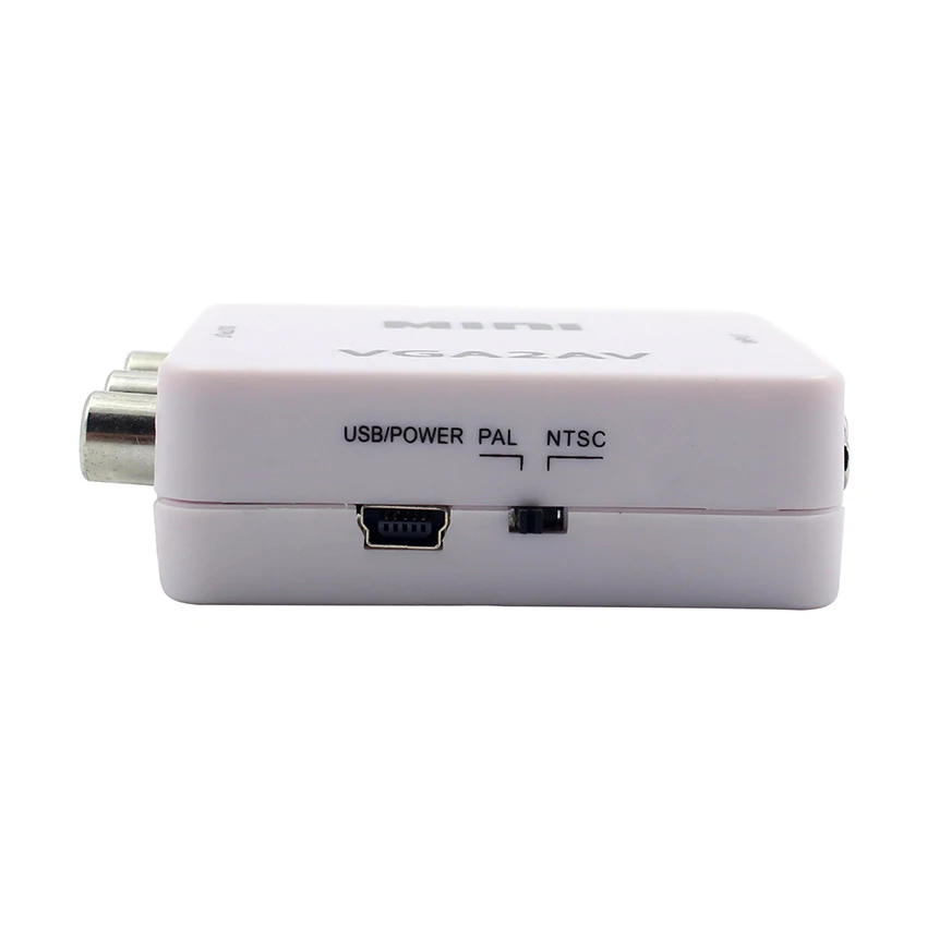 1080P HDMI Mini VGA к RCA AV конвертер с 3,5 мм аудио VGA2AV/CVBS+ аудио к ПК преобразователь ТВЧ-сигналов TOFOCO