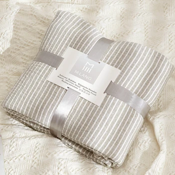 

Breathable Cotton Home Towel Blanket High Density Soft Sofa Bed Cover Blanket Summer Air-conditioning Quilt Thread Blanket