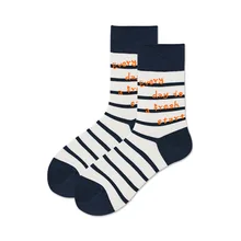 

Striped Tube with Letters for Men Women Socks Street Hip Hop Trend In Tube Cotton Socks Cool Personality
