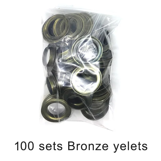 (14mm17mm20mm)50 sets Eyelet Buttons and Installation Tools  Shower curtain holes Rivets Hole Metal Eyelets DIY Tablecloth holes 100 sets eylets