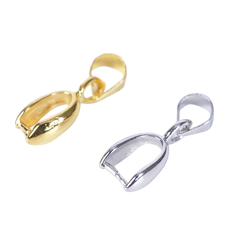 12Pcs Silber Gold Farbe Anhänger Verschlüsse Clips Kautionen Anschlüsse Charme Perlen Halskette DIY Schmuck Erkenntnisse – Detail 5