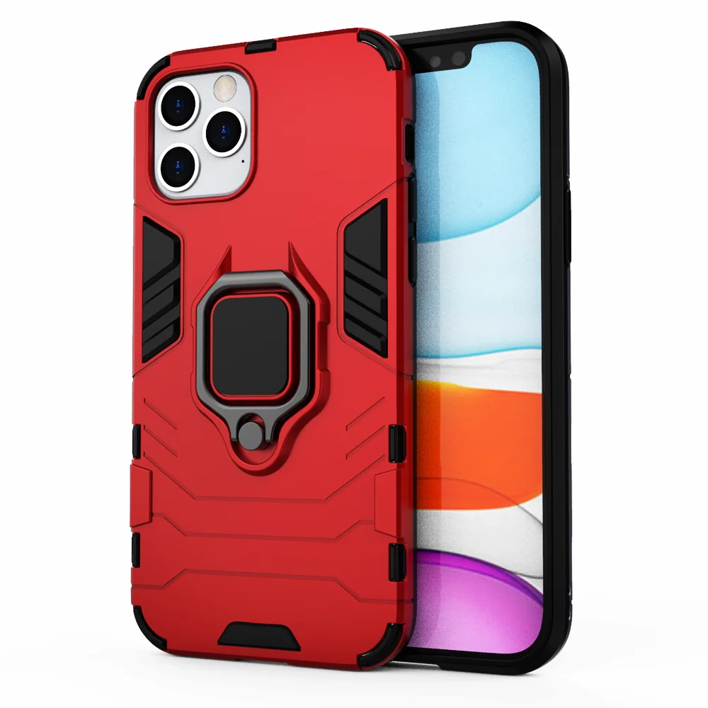 Custodia Per Armatura Antiurto Per Iphone 12 Pro Max Custodia Supporto Per Anello Supporto Per Telefono Cover Posteriore Per Iphone 12 Mini 12Pro Max 